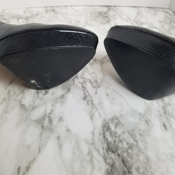 Guess Platform Heels 8 1/2  5" Heel Stunning Black - Picture 5 of 7